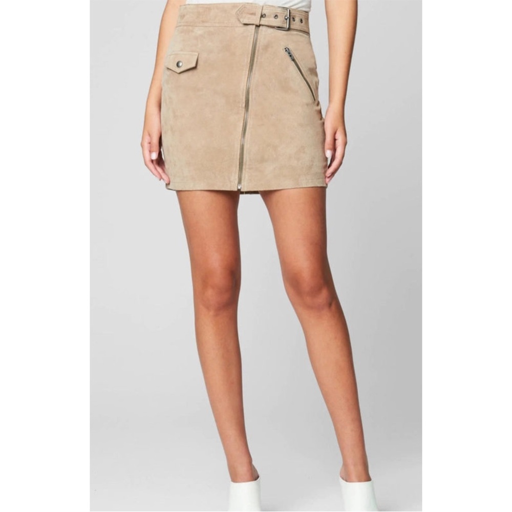 BLANK NYC | NWOT Suede Zippered Mini Skirt in Bare It All, Size 27 - Picture 14 of 15